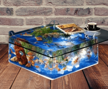 Glass Fish Tank Coffee Table